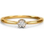 Gold Celine Miracle Plate Diamond Ring