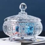 Avastro Glass Candy Jar With Glass Lid