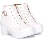 Lace-Up Platform Ankle Boots.